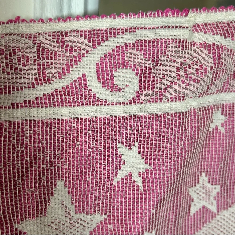 Vintage Storybook Nursery Wall Hanging Mother Goose, Pink and White‎ Appliqué